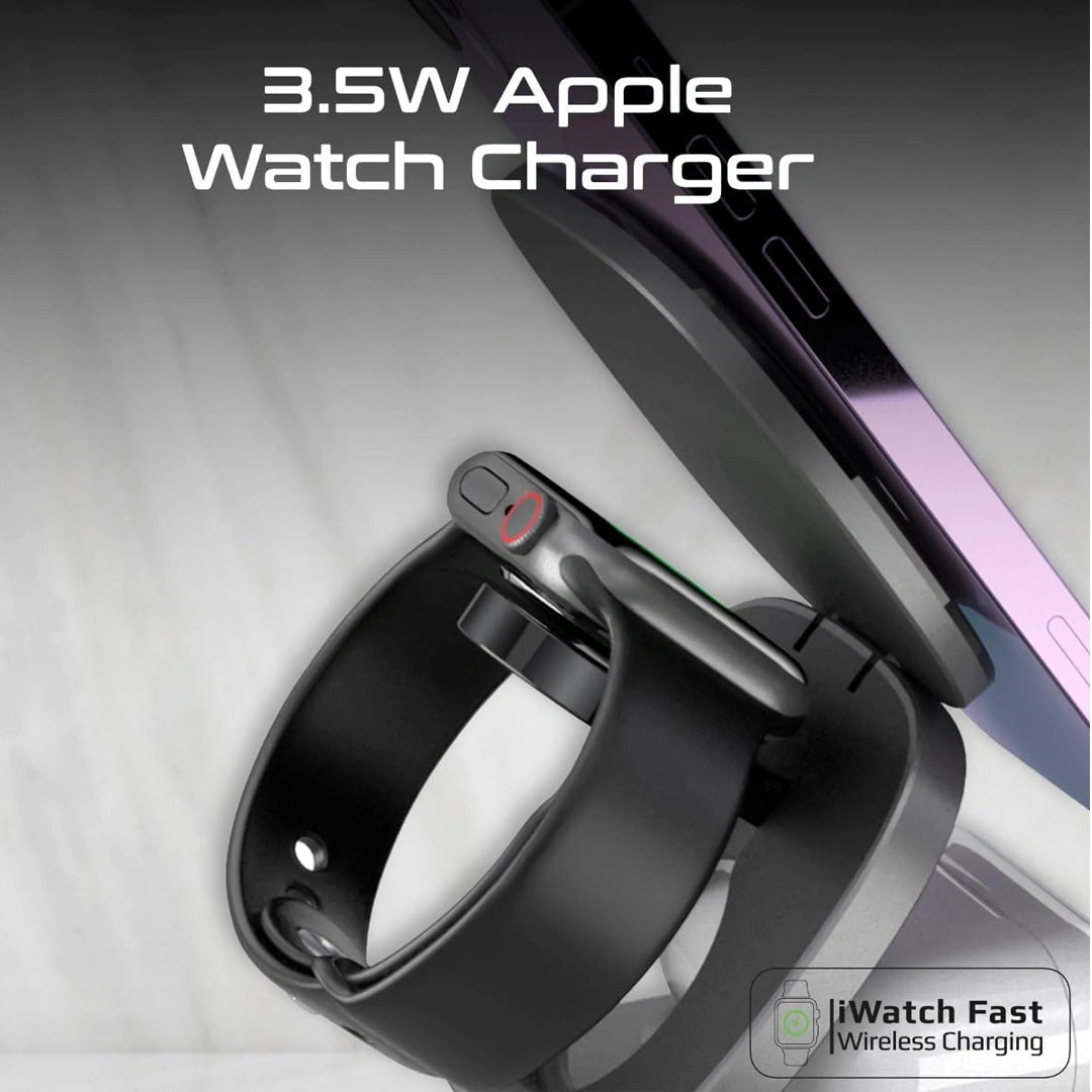 Promate 65W GaNFast Foldable MagSafe Compatible Wireless Charging Station in Qatar Promate 65W GaNFast Foldable MagSafe Compatible Wireless Charging Station in Qatar